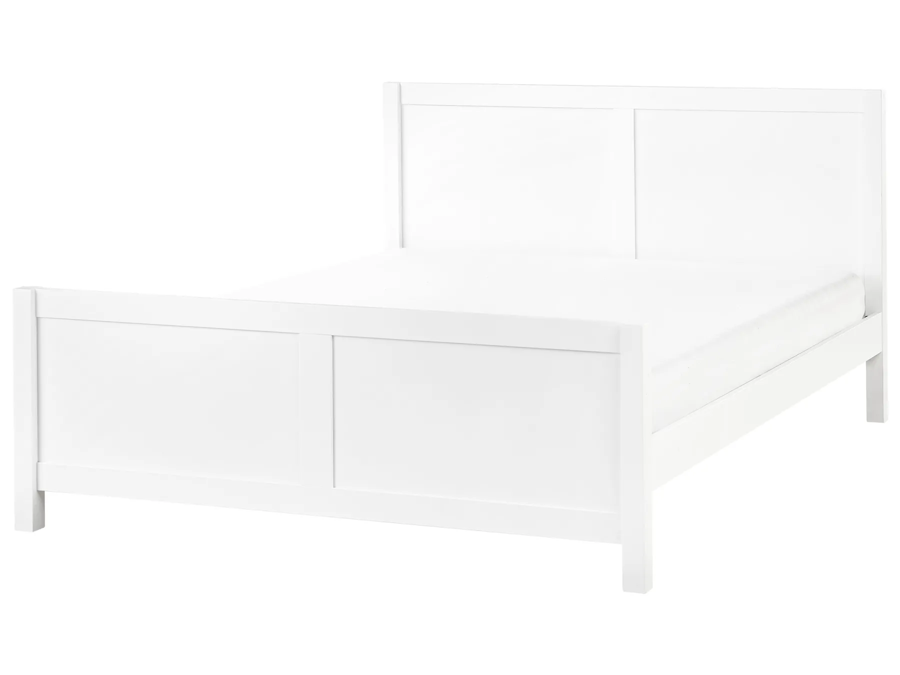Bed Wood CHAMPAGNAT 160 x 200 cm (EU King Size) White_960207