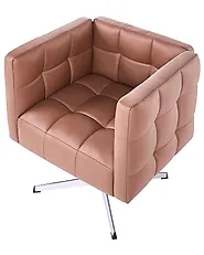 Draaifauteuil LEVANGER Kunstleer Bruin_1164541