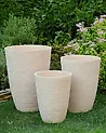 Set mit 2 Blumentöpfen CAMIA 51 cm Beige