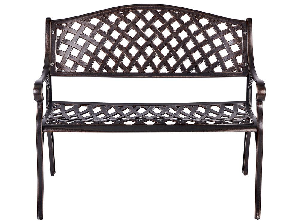 Banc de jardin STAGGIA 104 cm Métal Marron