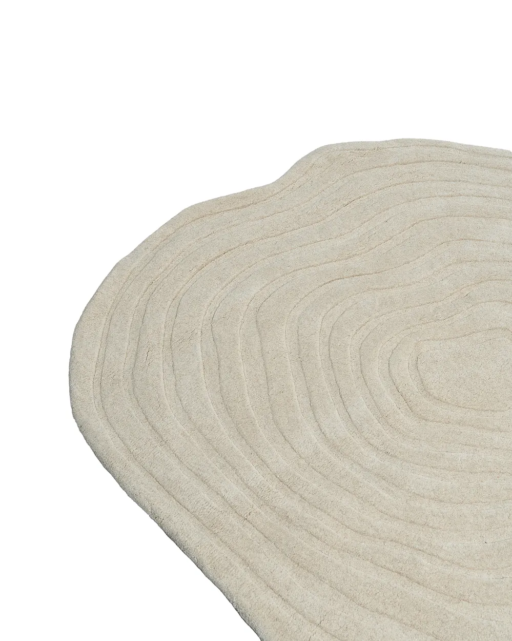 Vloerkleed ANKARAE Beige ø 160 cm Wol_1131655