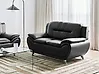 Sofa 2 Seater LEIRA Faux Leather Black