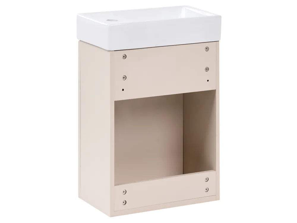 Wandmontierter Waschbeckenunterschrank mit Waschbecken JUNDAIRA 40 cm Beige_1101140