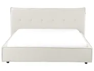 Bed Faux Linen LESTRE 160 x 200 cm (EU King Size) Off-White_959964