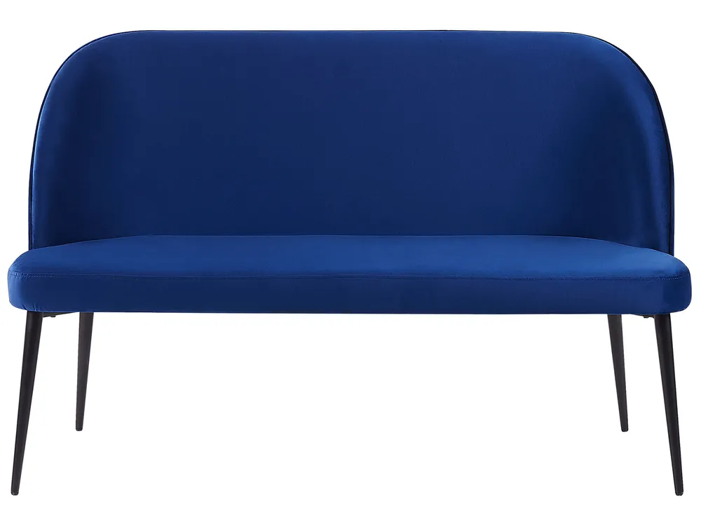 Esszimmerbank 2-Sitzer OSBY Samtstoff Marineblau