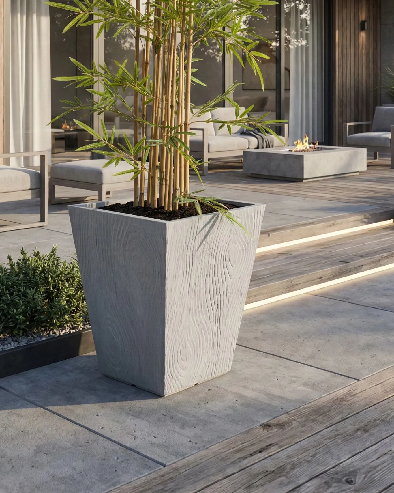 Blumenkübel BAIHE 42 cm Grau_1049860