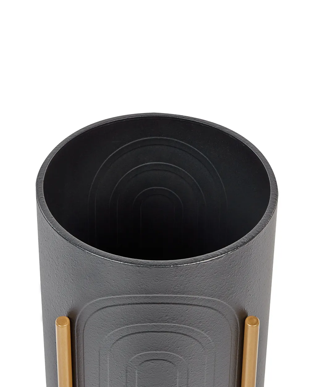 Blumentopf mit Beinen SEROTINA 32 cm Metall Schwarz_923642