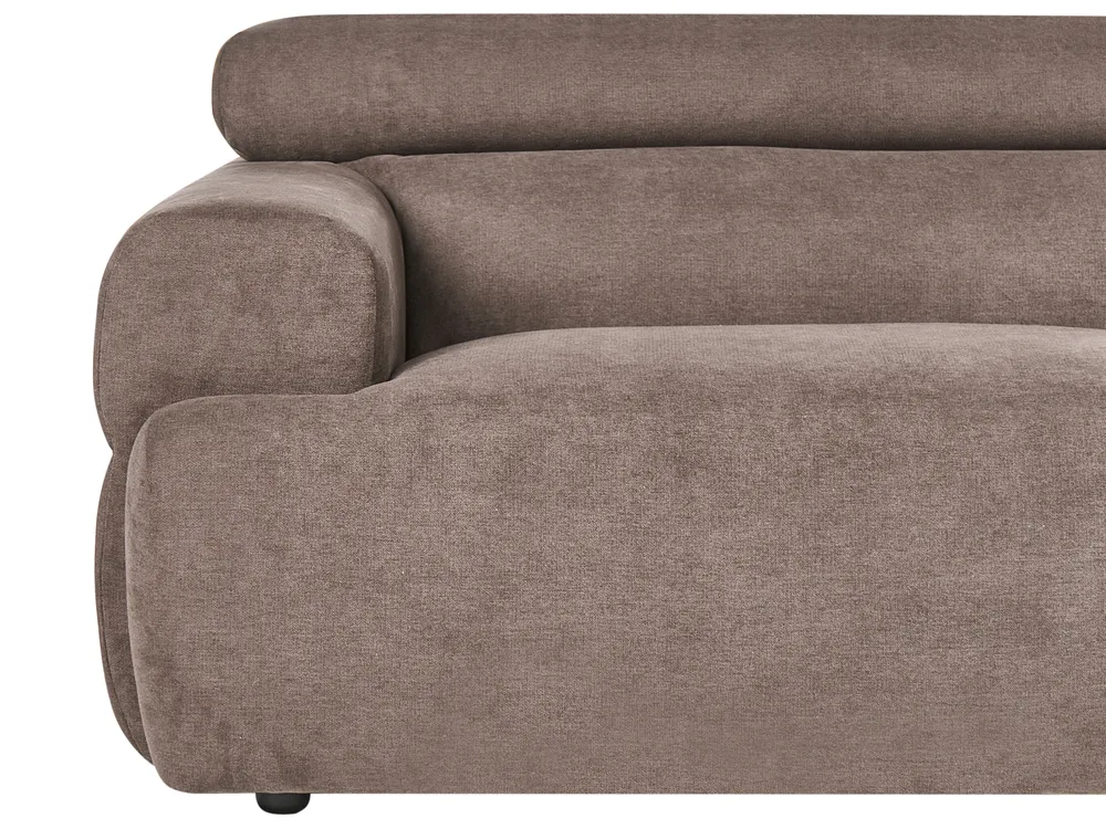 Sofa 3 Seater HOVDEN Fabric Brown_1072534