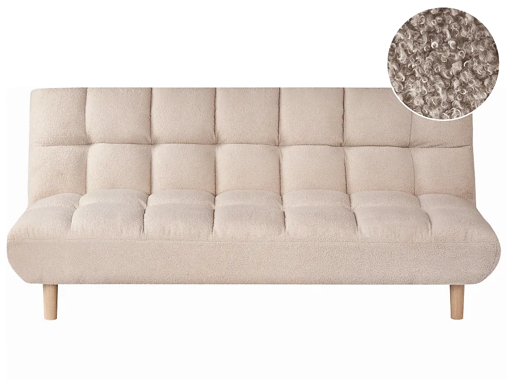 Schlafsofa 2-Sitzer RISOR Bouclé Beige
