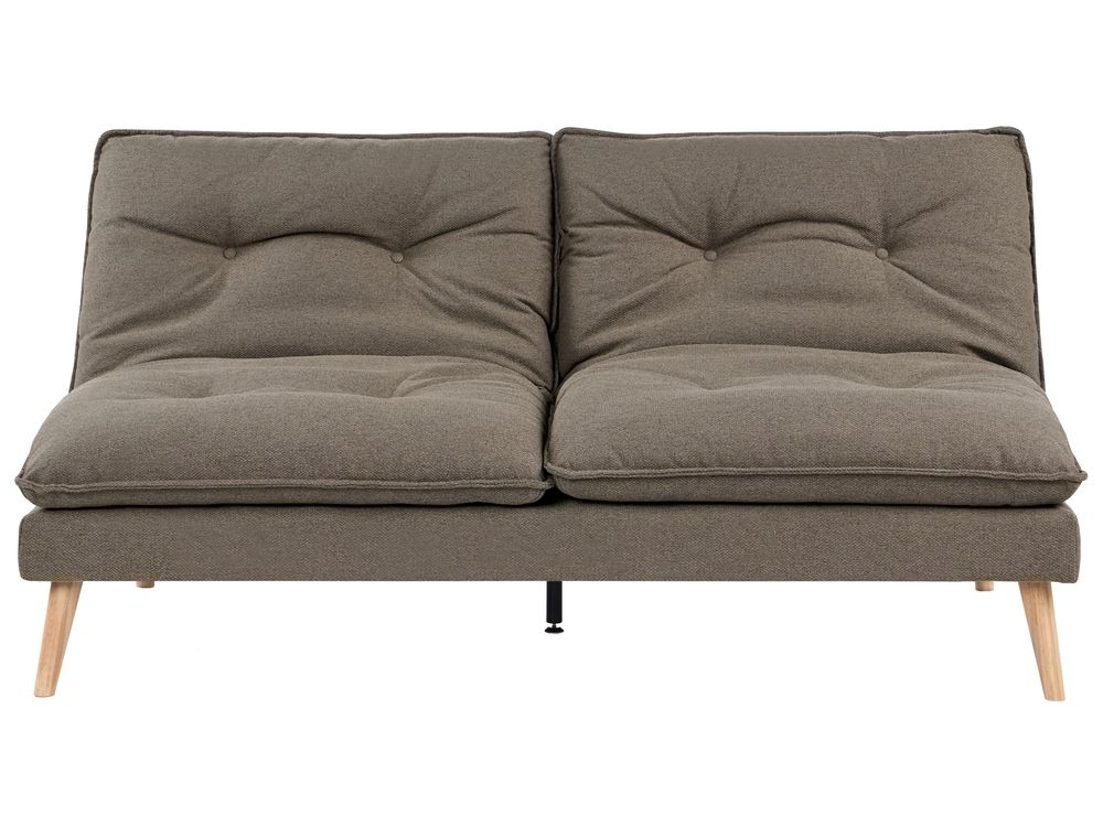 Sofa Bed 3 Seater YILA Fabric Brown