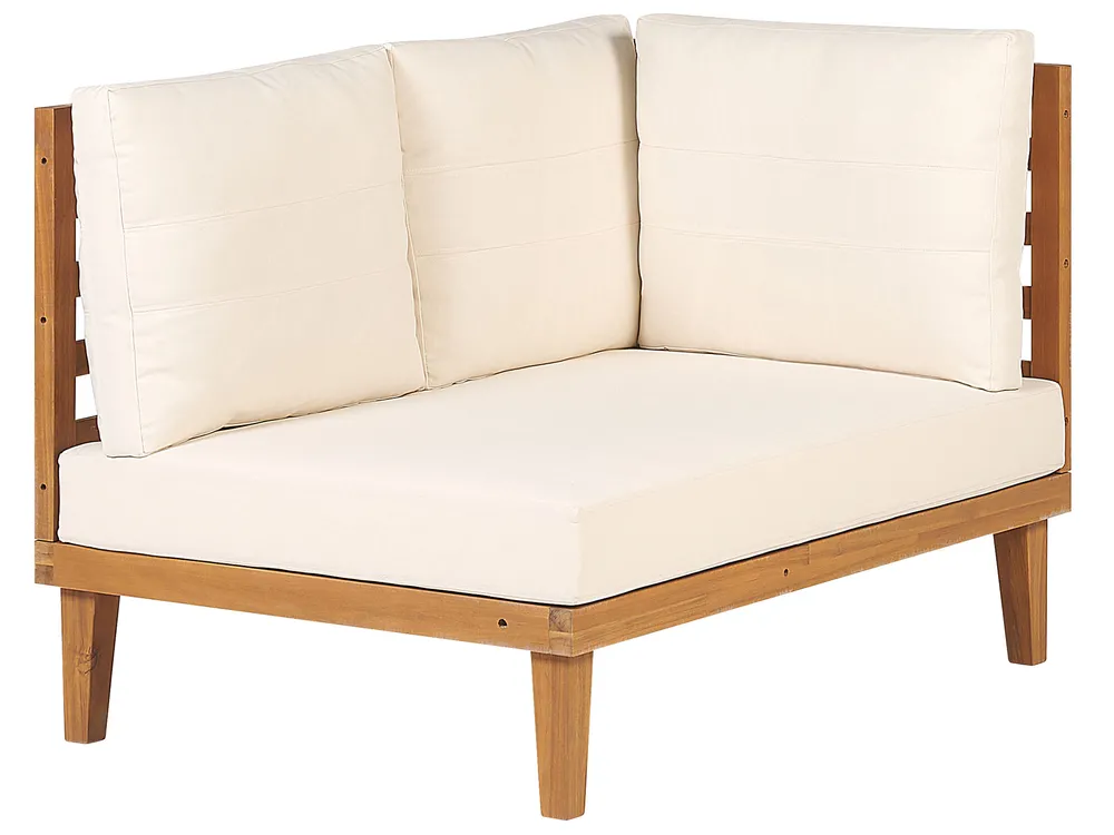 Garden Corner Sofa with Table 4 Seater BARATTI Acacia Wood Brown Left Hand_868953