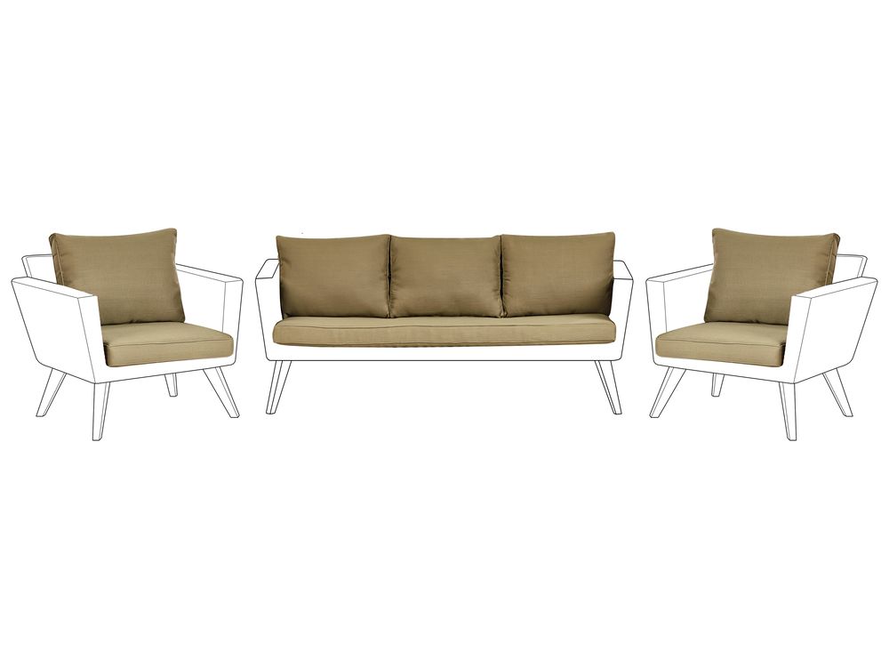 Outdoor Kissenbezug Set VITTORIA XL Olivgrün