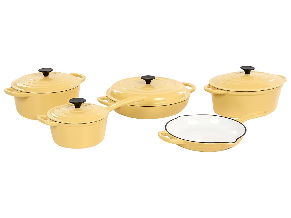 9 Piece Cast Iron Set FERRA Yellow