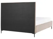 Ottoman Bed SEZANNE Velvet Taupe 160 x 200 cm (EU King Size)_916831