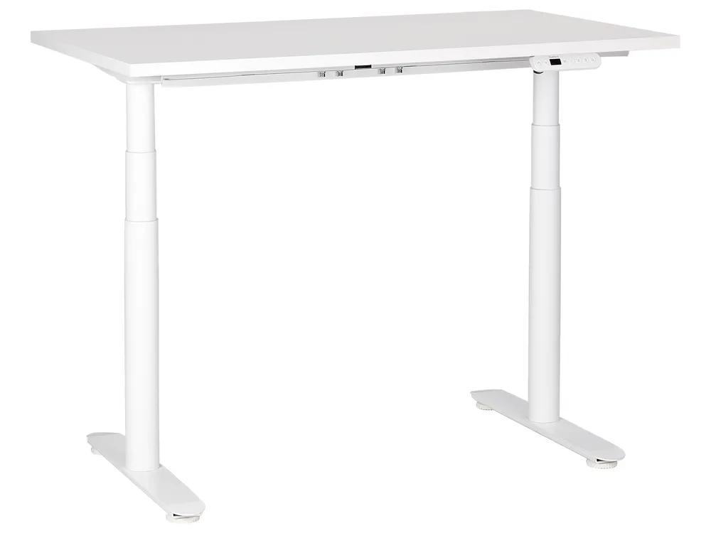 Schreibtisch elektrisch höhenverstellbar DESTINAS 120 cm 72 cm Weiß