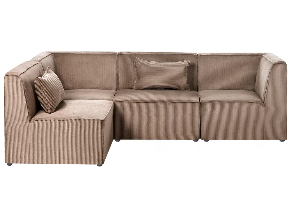Modul Ecksofa 4-Sitzer LEMVIG Cord Dunkelbeige rechtsseitig_1053377
