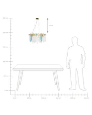 Chandelier MALACCA Glass Multicolour_882091