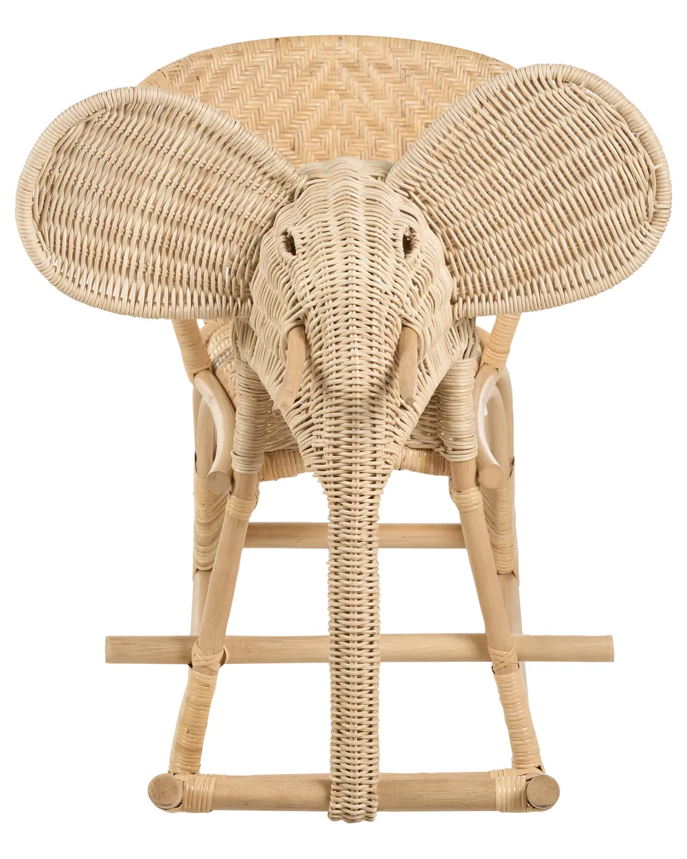 Kinderschaukelstuhl Elefant AMPOLLINO Rattan Naturfarben_932116