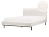 Bed Boucle CORIO 140 x 200 cm (EU Double) Off-White