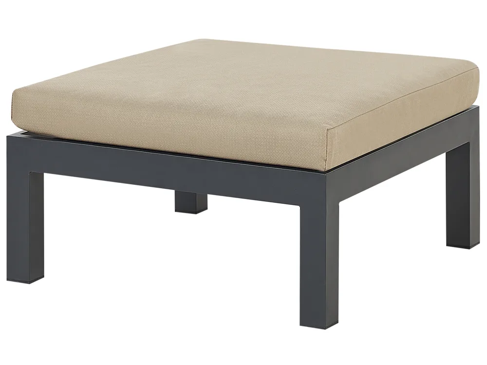 Garten Ecksofa mit Tisch 5-Sitzer MESSINA Metall Sandbeige linksseitig_932155