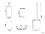 5-Piece Bathroom Accessories Set HUALLAGA White_996709