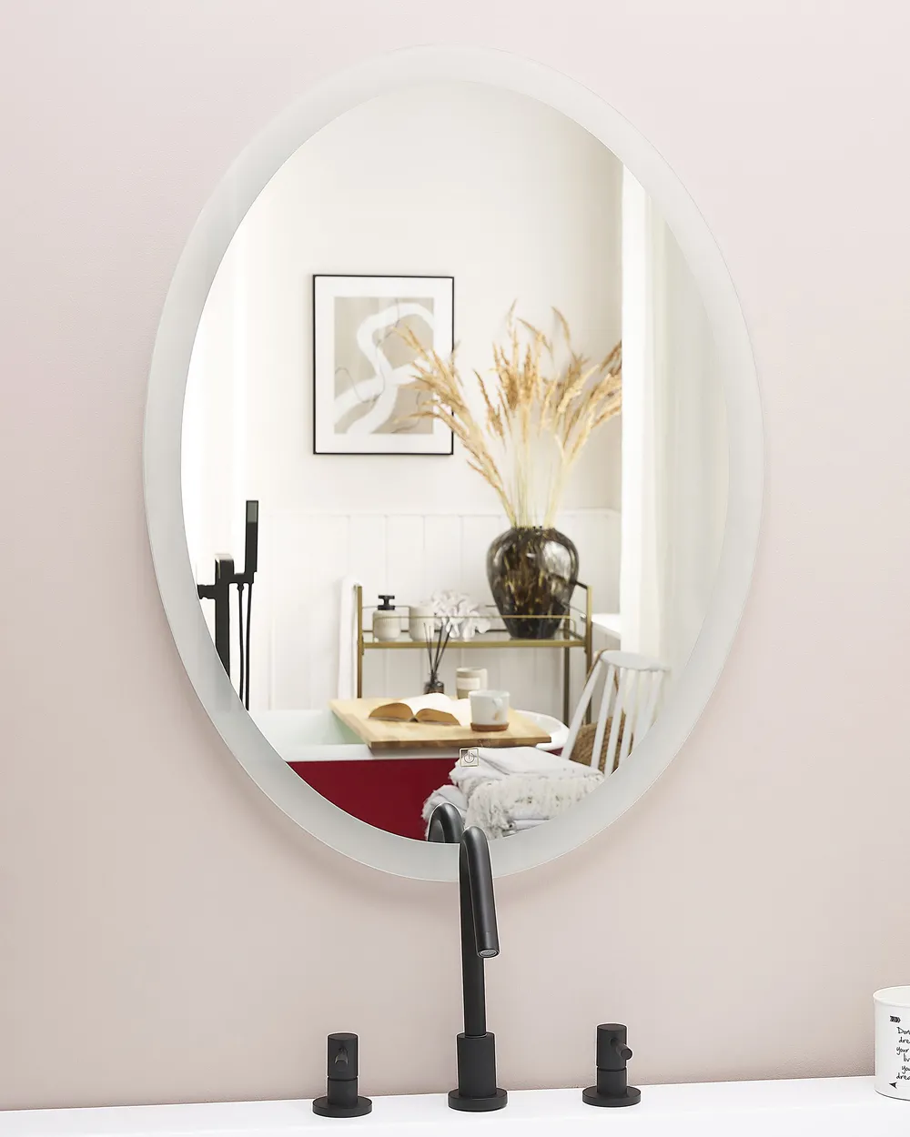 AICA Specchio da bagno 80 x 80 cm, 3 colori, antiappannamento