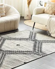 Teppich ARBAA Schwarz 160 x 230 cm Baumwolle_831279