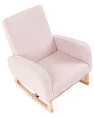 Kids Rocking Chair NORBY Boucle Pastel Pink_989262