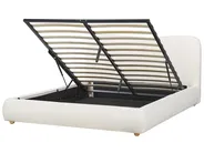 Bett mit Stauraum BLAGNAC Bouclé Cremeweiß 160 x 200 cm_897407