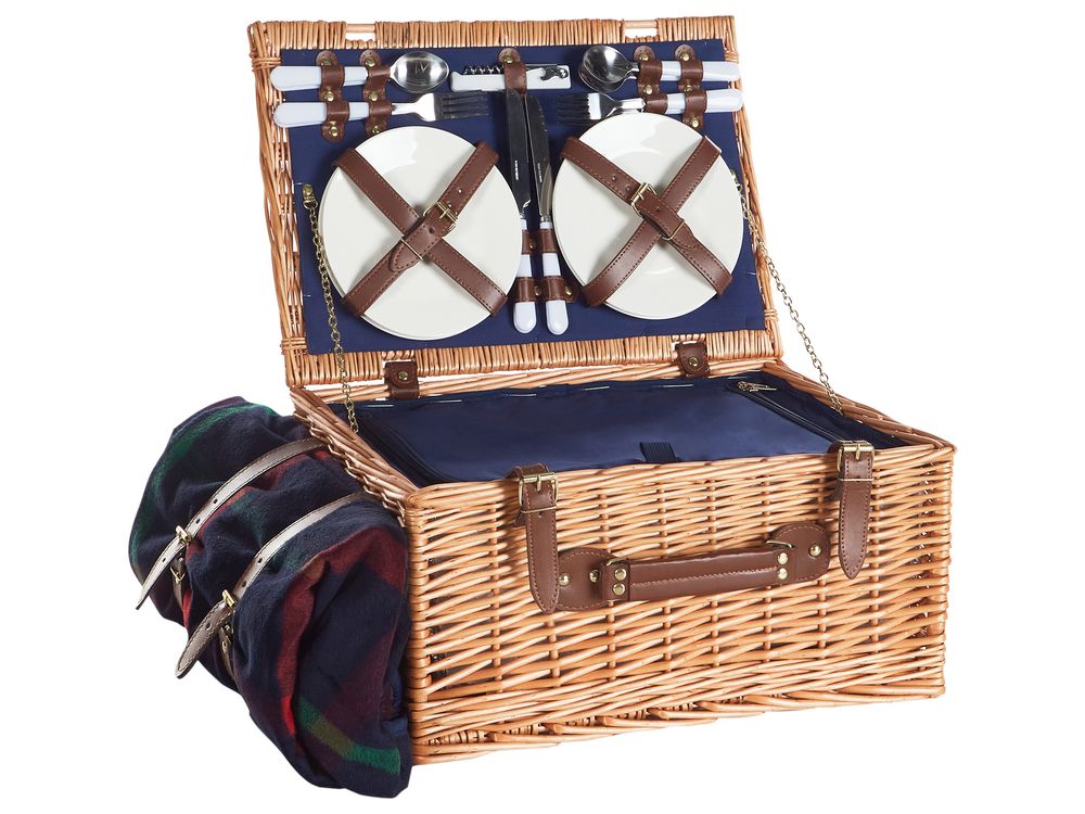 Picnic Basket CREPES Wood Brown