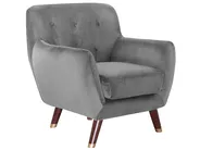 Sofa Set 6-Sitzer BODO Samtstoff Grau_738385