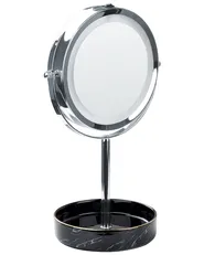 Kosmetikspiegel LED SAVOIE Schwarz / Silber_847891