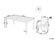 Gartenmöbel Set 6-Sitzer VERNIO Braun_807035