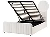 Ottoman Bed LUNAN Boucle White 120 x 200 cm (EU Small Double)