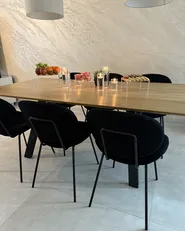 Set of 2 Dining Chairs LUANA Boucle Black_958272