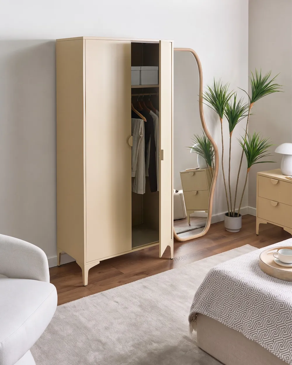 Kleiderschrank ARDURA Beige Metall_1077609