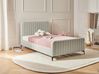 Bett mit Lattenrost Bouclé LUNAN 120 x 200 cm Beige