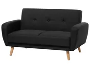 Sofa Set FLORLI Stoff Schwarz_704196