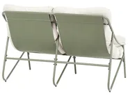 Lounge Set mit Tisch 4-Sitzer MOLVENO Metall Beige / Grün_1070474