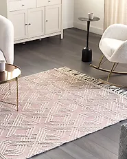 Rug ADANA Pastel Pink 160 x 230 cm Wool_1186110