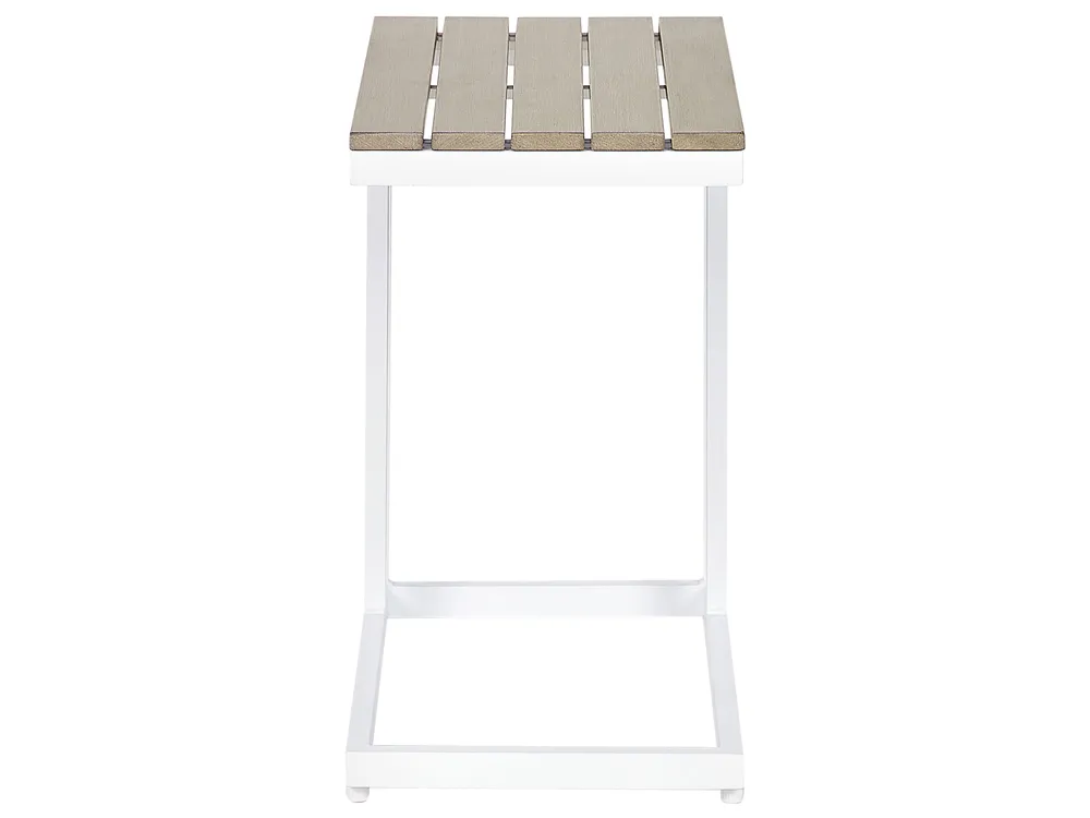 Outdoor Beistelltisch MESSINA 60 cm 35 cm Weiß_932108