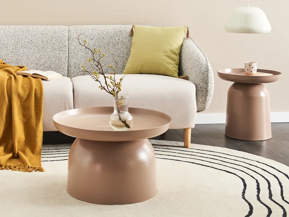 Couchtisch TORRENS Metall Taupe