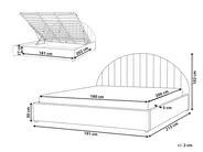Bett mit Stauraum CHADENET Bouclé Cremeweiß 180 x 200 cm_942209