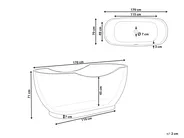 Freistehende Badewanne BAYLEY 170 x 77 cm Weiß_717587