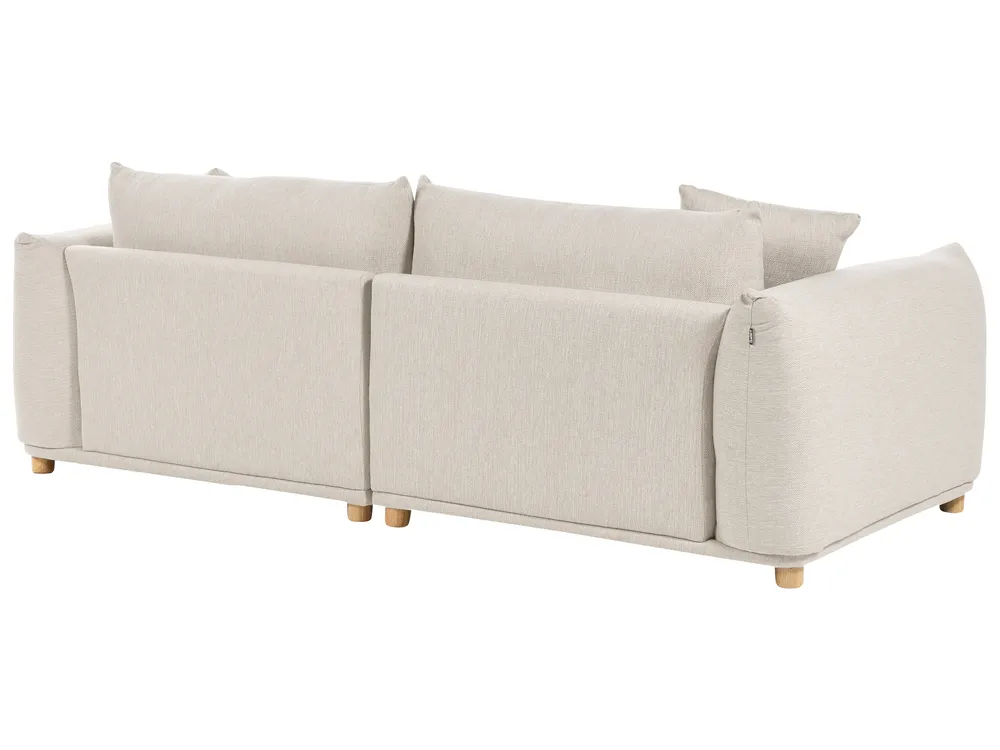 Sofa 3-Sitzer LUVOS Stoff Hellbeige_885543