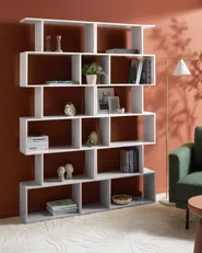 Bücherregal mit 6 Ebenen VALDOSA 190 cm Hellgrau_1069700