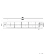 Stenski infrardeči zunanji grelnik BROMO 2000 W Silver_815759