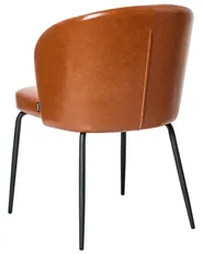 Set of 2 Dining Chairs ZANA Faux Leather Golden Brown_986875