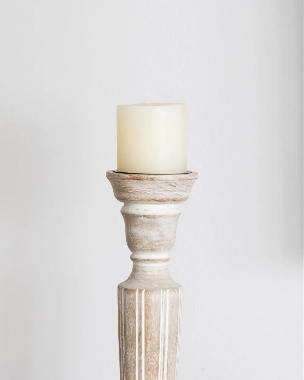 Kerzenständer MALLAWI 50 cm Mangoholz Hellbraun_1035873