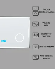 LED badkamerspiegel ONLAY 100 cm 60 cm Zilver_940477
